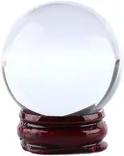 MOUMOUTEN Clear Quartz Crystal Ball, 40mm Decorative Balls with Stand, for Feng Shui Healing