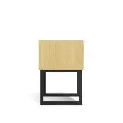 Design Square Jaxon Modern Bedside Nighstand Side Table W/ 1-Drawer - Oak/White