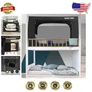 Comfortable Black Canopy Tent for Twin Bunk Beds - Great for Naps & Privacy