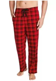 NEW Lucky Brand Mens Sleep Fleece Pant Red Plaid XL