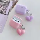 For Airpods Pro 2nd/1st/3rd/4th GenSoft Liquid Silicone Case with Heart Keychain