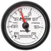 Autometer Phantom II Boost/Vacuum Gauge - 30 inHg/20 PSI, 2 1/16 Inch, AU7507