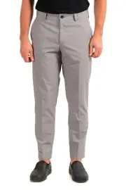 Hugo Boss Men's "Perin1" Gray Flat Front Casual Pants