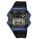 【CASIO 卡西歐】AE-1300WH-2A 10年電力 膠錶帶 地圖錶 防水電子錶 藍/黑 台南 時代鐘錶