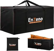 Enzeno Garden Furniture Cushion Storage Bag, 420D Oxford Fabric Waterproof, Anti-UV Heavy Duty Christmas Tree Storage Bag with Carry Handle and Zipper (175x75x55cm), Black