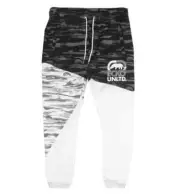 Marc Ecko Unltd Fleece Jogger Pants White Camo Drawstring Pockets Sweatpants NWT