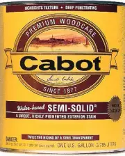 Cabot 1107-07 Semi Solid Water Based Siding Stain, Deep Tint Base, 1-Gallon -
