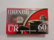 Maxell UR 60 Audio Cassette Tape Type I Normal Bias -- Sealed in Packaging NEW