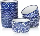 8 Oz Ceramic Ramekins Set of 6, for Creme Brulee, Oven Safe Porcelain Dishes New