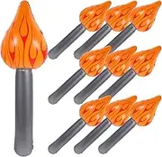 Kichvoe 10 Pack Inflatable Torch Balloons Decorative Photo Props for Birthdays Stage Shows