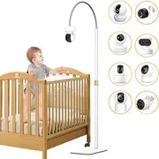 Baby Monitor Floor Stand Holder Secure Adjustable Mount Compatible with Infant Optics DXR-8 Pro,Motorola,Arlo,VAVA,Owlet,Vetch and Other Cameras with 1/4 Screw Mount Baby Monitor Mount (White)