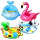 4 Pack Animal Pool Floats for Toddler Age 1-4 Inflatable Pool Float for Boys