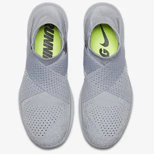 Nike Free RN Motion Flyknit 女鞋 慢跑 赤足 襪套 灰 【運動世界】 880846-005