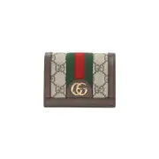 [Gucci] Gucci-Beige Ophidia Mini Leather Wallet-Donna OS OS