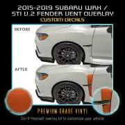 Upper Lower Fender Vent Overlay For 2015-2019 Subaru WRX STi Satin Matte Chrome