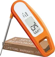 [Lavatools] PT12 Javelin Digital Instant Read Meat Thermometer for Kitchen, Food Cooking, Grill, BBQ, Smoker, Candy, Home Brewing, Coffee, and Oil Deep Frying (Orange)