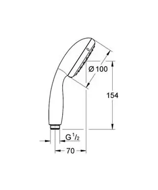 【麗室衛浴】德國GROHE 28422 天瀑兩段式出水 手持式蓮蓬頭 F-740-4