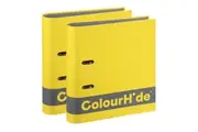 2PK ColourHide A4 70mm 375 Sheets Silky Touch Lever Arch File Paper Organiser YL