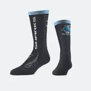Cronulla Sharks NRL Wordmark Knit Adult Socks Father's Day gifts