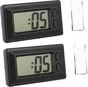 2Pcs Mini Electronic Clock Compact Car Home Calendar Clock Durable Lightweight Design for Office Outdoor Use Easy to Store Carry
