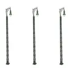 3pcs Model Railway OO HO Gauge 1:87 Lights Lattice Mast Lamp Track Warm White