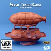 Skies of Sordane Mini Shoal Trade Barge D&D Dungeons and Dragons Airship Model