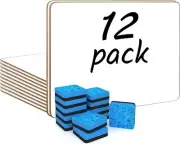 12 Pack Mini Whiteboards Double Sided Dry Erase Boards for Students Kids