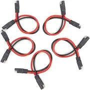 FainWan 5pcs 1ft 12AWG SAE to SAE Power Automotive Extension Cable with Quick Disconnect Wire Harness for Battery Chargers