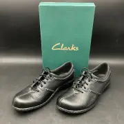 Women's Clarks Bendables Black Tumb Beals Black Casual Oxfords Size 8M NEW w/Box