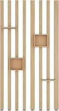Room Divider Post, 8 Pcs Wood Wall Divider, Decorative Privacy Screen Column, Wall Partition with Adjustable Foot and Storage, for Room Separation, No Drilling(145cm/57.0in/4.75ft)