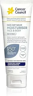 Cancer Council 150mL Daily Sunscreen SPF50 Sun Block - Face & Body Moisturiser with Aloe & Vitamin E, Matte Finish, Non-Greasy, Hypoallergenic for Sensitive Skin - Fragrance-Free 4HR Water Resistant