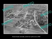OLD POSTCARD SIZE PHOTO PENOLA SOUTH AUSTRALIA AERIAL VIEW OF TOWN c1940