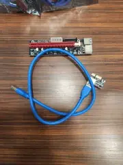 NEW Ubit PCI-E Riser Adapter Card + USB 3.0 Cable -- crypto mining