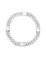 Italian Silver Fancy Chain Bracelet