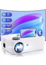 Native 1080P 5G WiFi Bluetooth Projector 4K Support 500ANSI Projector.