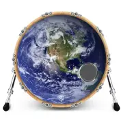 Custom Bass Drum Head with 4" Port Ring - Earth