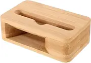 SEWACC Portable Wooden Phone Dock Sound Amplifier Stand for Mobile Devices Compact Lightweight Design for Video Calls and Music Multiuse Holder for Enhanced Audio