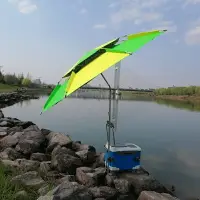 在飛比找樂天市場購物網優惠-萬向傘 遮陽傘 露營傘 釣魚傘 小魚兒釣魚傘2.4米萬向防雨