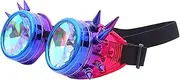 [Vseutiac] Adjustable Steampunk Goggles for Dance Performances; Crystal Clear Lens Kaleidoscope Eyewear