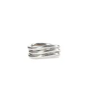 [ANN DEMEULEMEESTER] Oliva 3 Piece Ring Set Silver