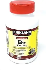 Kirkland Signature Sublingual B12 5000 Mcg 300 Tablets ~ Cherry Fast Act ~ Free P&P Bestsellers