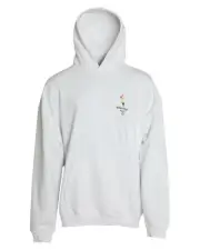 Balenciaga Olympic Torch Logo Hoodie Oversized Knitwear Men White Sweaters