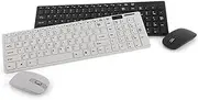 MERRYHAPY 4-in-1 Wireless Keyboard Mouse Set 2.4g Ultra-Thin for Smartphone and Tablet