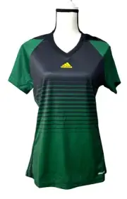 Adidas Women’s Climacool Custom Print Tiro 17 Jersey, Black/Green/Yellow, Sz. M