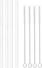 4-Pack Replacement Straws for Hydro Flask Wide Mouth Bottle Hydroflask Straw Lid
