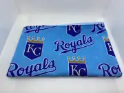 KC Kansas City Royals Double Sided Cotton Zipper Pouch Lined 5"x8" Handmade MLB