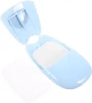 50 Sheets of Soap Paper Compact Travel Soap Hand Washing Soap Sheets Blue for Travel Office Camping Home Use