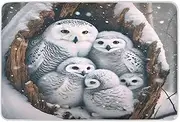 Snowy Owl White Incontinence Mattress Protector, Reusable Pads for Incontinence, Bed Wetting Pads