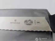 Victorinox Serrated Slicer Knife 12 inch Wavy Blade Non Slip Black Fibrox Handle