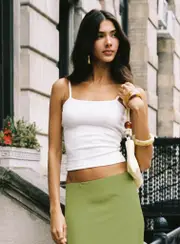 Baseline Rib Top White